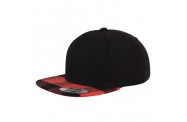 Black Red Check Snapback