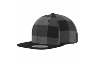 Black Check Snapback