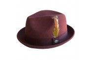 Bordeaux Fedora Hat 
