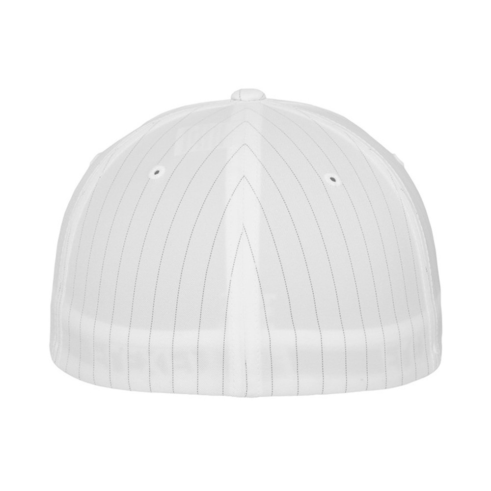 ss FLEXFIT NEW Pinstripe Structured Fitted BLACK Baseball Cap 6195P L/XL  Hat 